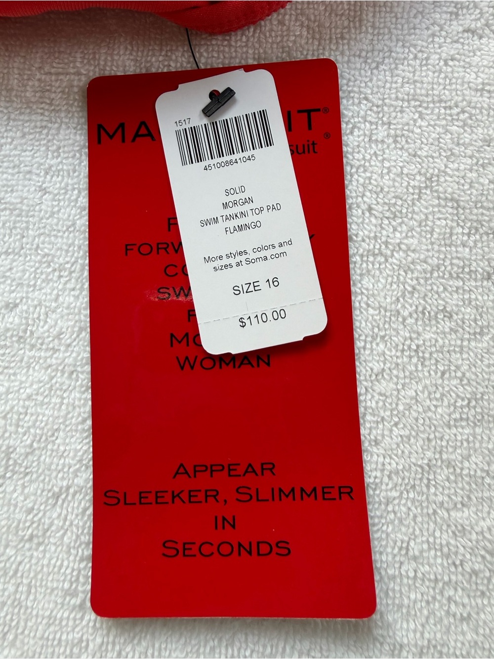 Magicsuit By Miraclesuit Soma Size 16 NWT Strappy Orange Tankini Top & Bottoms - Picture 6 of 13